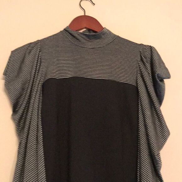 Ronen Chen Black Puffed Ruched Sleeve Dress - Sz 2 - Picture 6 of 11